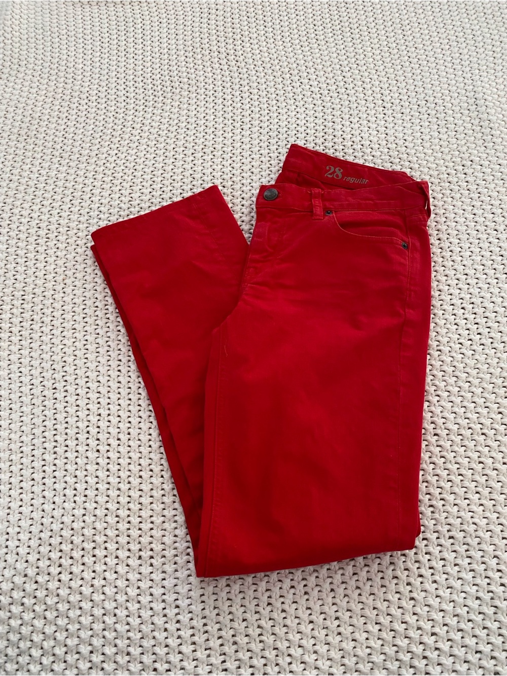 J.Crew Matchstick Red Slim Straight Pants Size 28 Regular - Picture 12 of 12